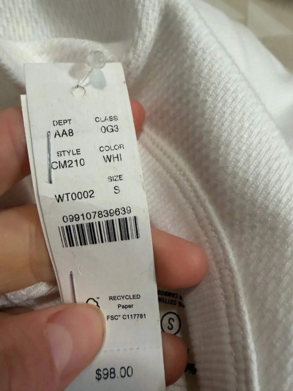 J crew Wallace & Barnes honeycomb thermal crewneck